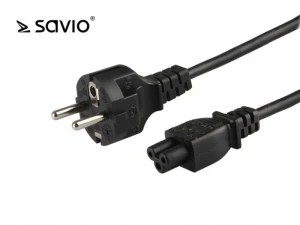 SAVIO CL-81 Przewód zasilający ''koniczynka'' 1,