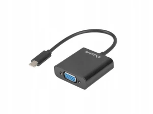 LANBERG Adapter USB CM - VGA F 15cm czarny