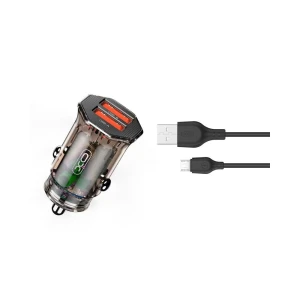 Ładowarka samochodowa microUSB , USB XO 2400 mA