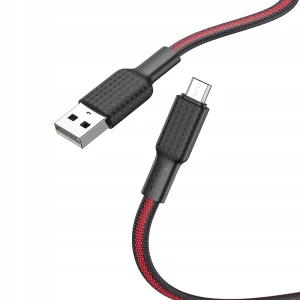 kabel USB do Micro 2,4A Jaeger X69 czarno-czerwony