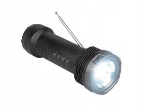 Latarka LED + RADIO FM GŁOŚNIK BT USB PANELEM SOL.