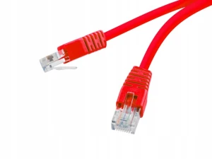 Patchcord Lechpol RJ45 / RJ45 1 m czerwony