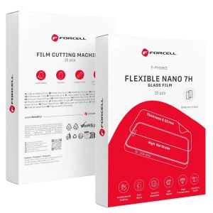 Folia TPU na telefon 196x125mm FORCELL F-PROTECT FLEXIBLE NANO 7H folia hybrydowa nano glass