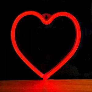 Neon LED SERCE czerwone Bat + USB Forever FLNEO7